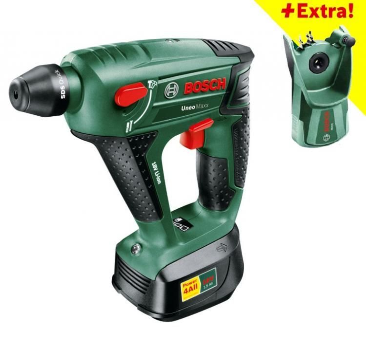 BOSCH UNEO MAX + PDC 1 LİTYUM AKÜLÜ 18 V KIRICI-DELİCİ, DARBELİ VİDALAMA