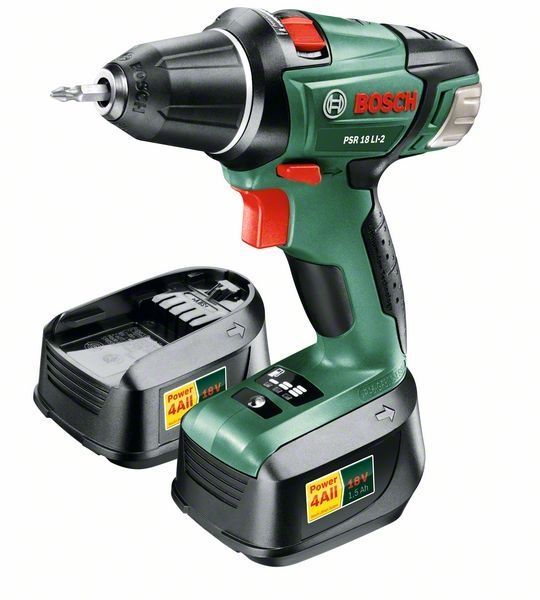 BOSCH PSR 18 Li 2 AKÜLÜ VİDALAMA MAKİNESİ (ÇİFT AKÜ)
