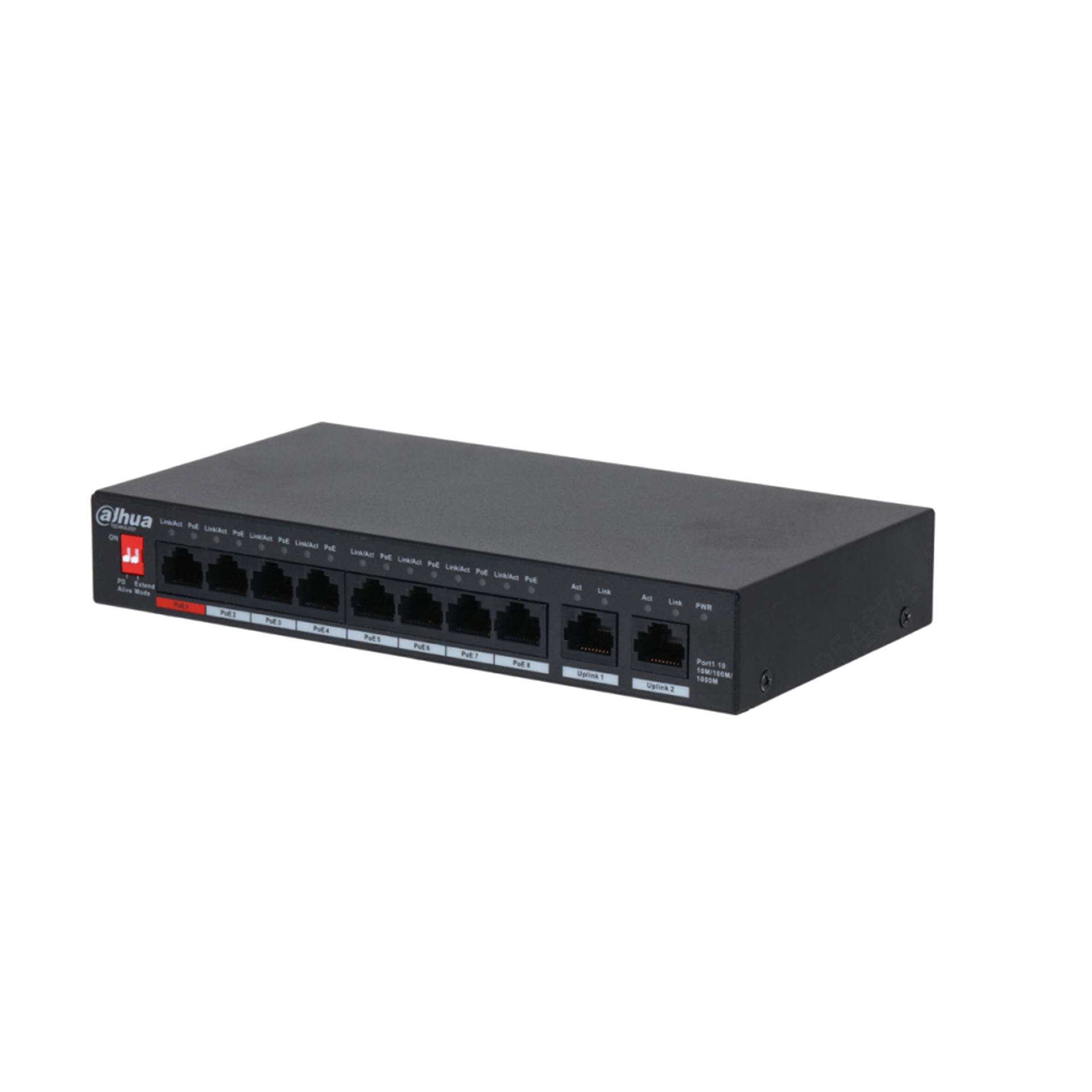 8 Port PoE ile 10 Port Yönetilmeyen Masaüstü Switch