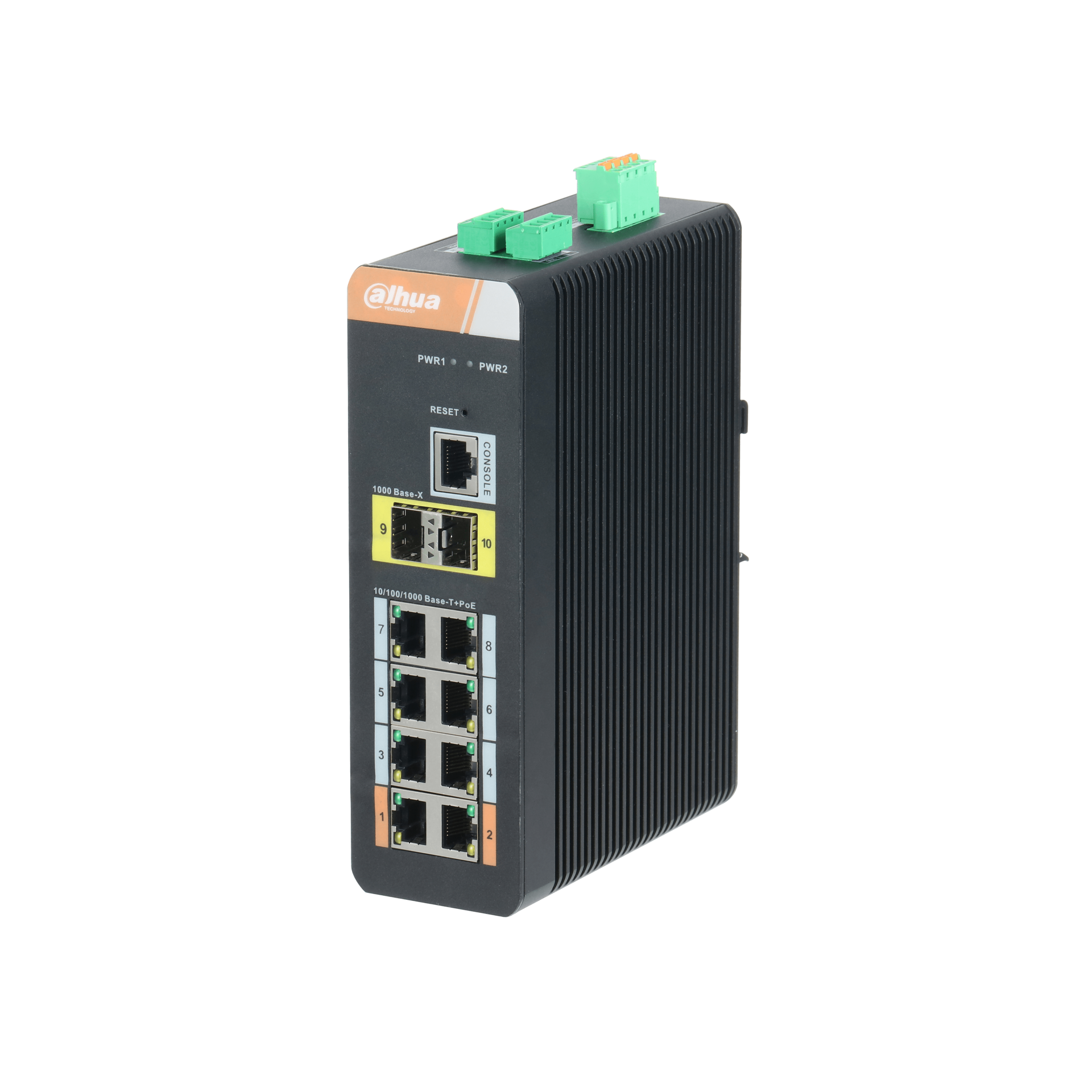 8-Port Gigabit PoE (Yönetilen) ile 10-Port Gigabit Endüstriyel Swicth
