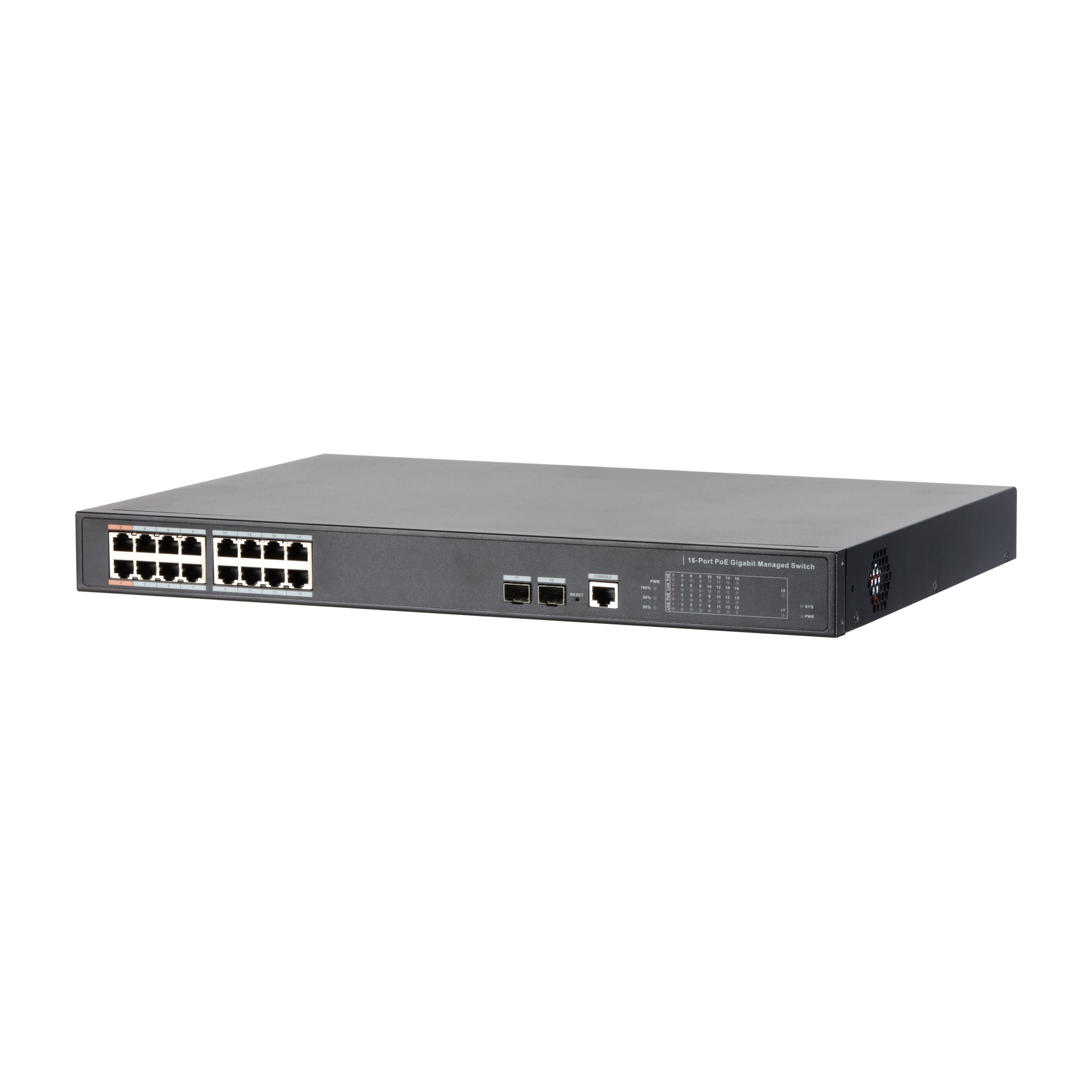 16-Port PoE Gigabit Yönetilen Switch