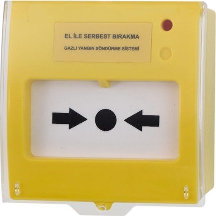 TFB-3165Y  EL İLE SERBEST BIRAKMA BUTONU, GAZLI YANGIN SÖNDÜRME SİSTEMLERİ İÇİN, SARI