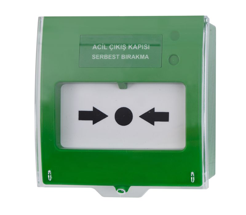 TFB-3165G ACİL ÇIKIŞ KAPISI SERBEST BIRAKMA BUTONU, YEŞİL