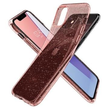 iPhone 11 Kılıf, Spigen Liquid Crystal Glitter Rose Quartz
