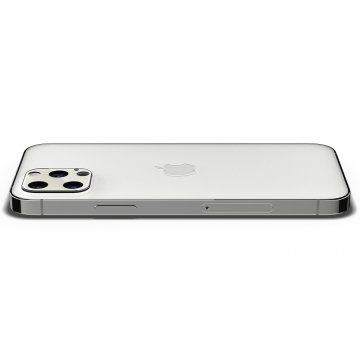 iPhone 12 Pro Kamera Lens Cam Ekran Koruyucu, Spigen Glas.tR Optik (2 Adet) Silver