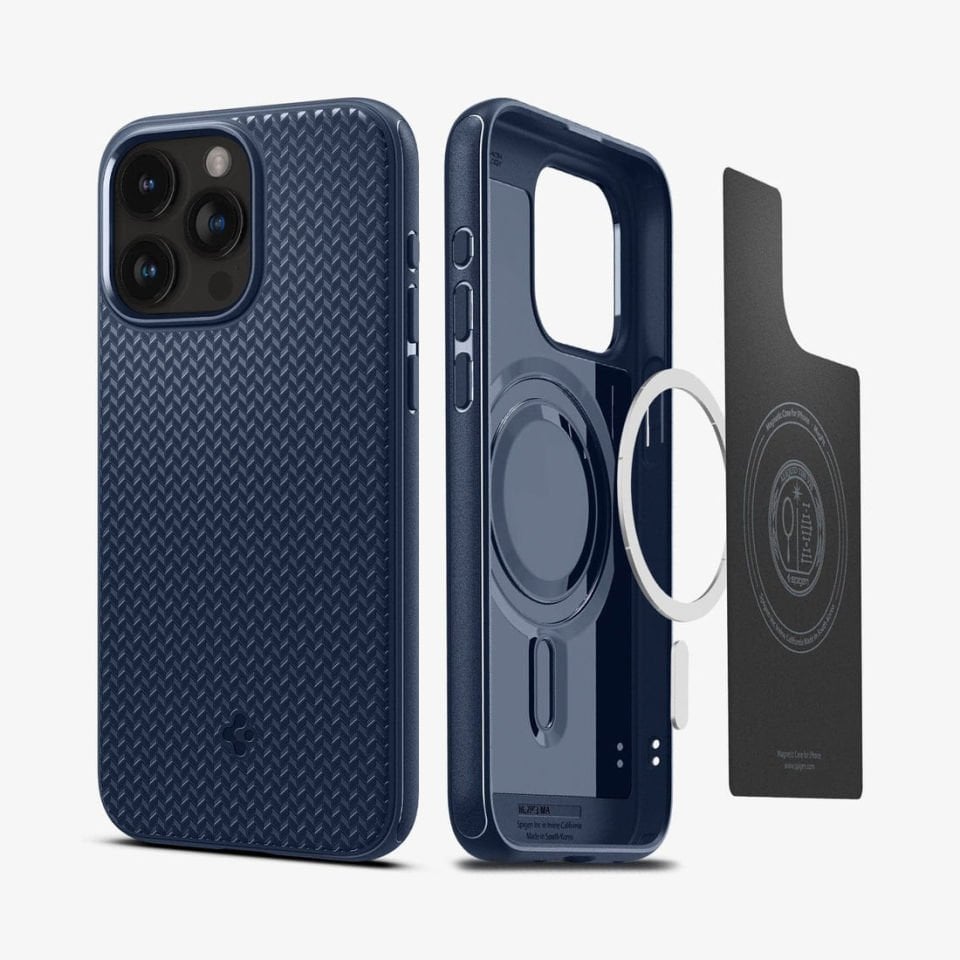 iPhone 15 Pro Max Kılıf, Spigen Mag Armor MagFit (MagSafe Uyumlu) Navy Blue