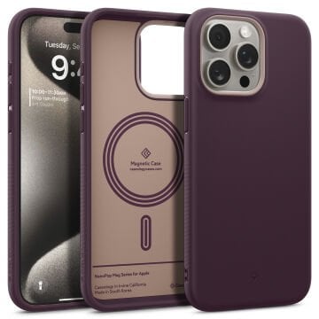 iPhone 15 Pro Max Kılıf, Caseology Nano Pop Mag (MagSafe Uyumlu) Burgundy Bean