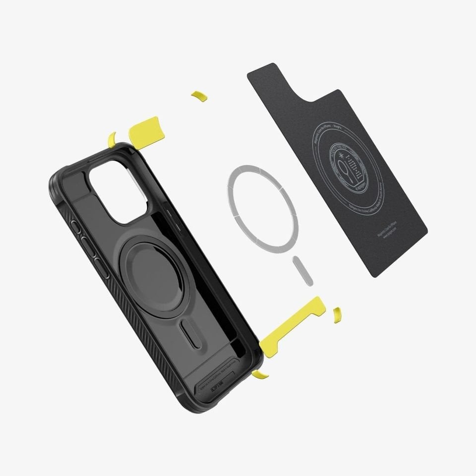 iPhone 15 Pro Max Kılıf, Spigen Rugged Armor Mag (MagSafe Uyumlu) Matte Black