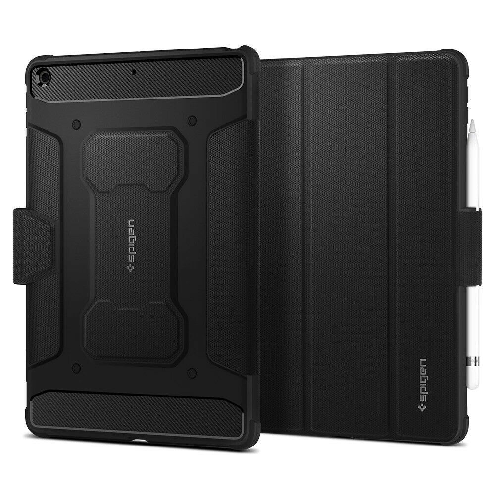 Apple iPad 10.2'' WIFI 9.Nesil (2021) / 8.Nesil (2020) / 7.Nesil (2019) Kılıf, Spigen Rugged Armor Pro Black