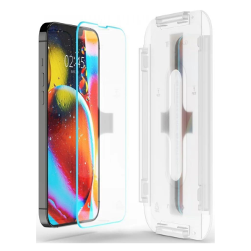 iPhone 14 / iPhone 13 Pro / iPhone 13 Cam Ekran Koruyucu Kolay Kurulum, Spigen Glas.tR Slim EZ Fit HD (1 Adet)