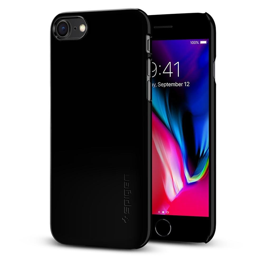 iPhone SE 2020 / iPhone 8 / iPhone 7 Uyumlu Kılıf, Spigen Thin Fit Ultra İnce Jet Black
