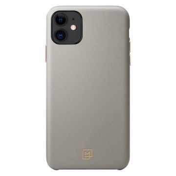 iPhone 11 Kılıf, Spigen La Manon Câlin Premium Deri Tasarım Oatmeal Beige