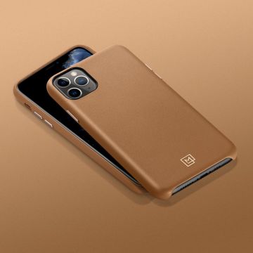 iPhone 11 Pro Kılıf, Spigen La Manon Câlin Premium Deri Tasarım Cafe Brown