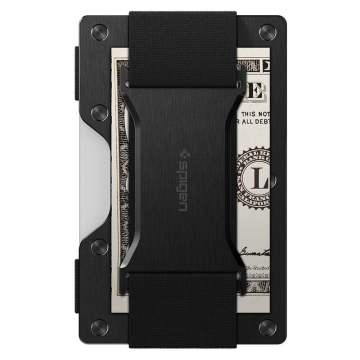 Spigen Cüzdan Kart Tutucu Kılıf Card Holder Wallet S İnce Minimalist Kredi Kartı Tutacağı Black