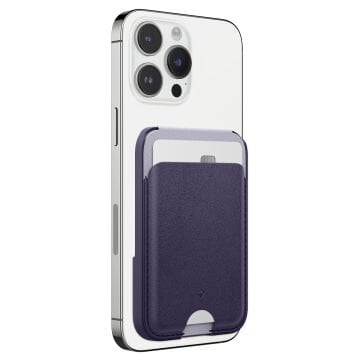 Caseology iPhone 15 / iPhone 14 / iPhone 13 / iPhone 12 Serisi için Stand / Cüzdan Nano Pop (MagSafe Uyumlu Grape Purple