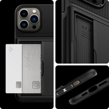 iPhone 13 Pro Kılıf, Spigen Slim Armor CS Black