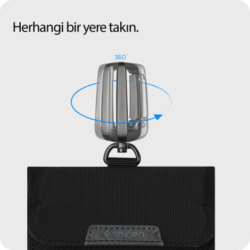Spigen Klasden Kılıf Araç Anahtar Çantası Faraday Bag Designed for Car RFID Signal Blocking Car Key Black