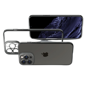 iPhone 13 Pro Kılıf, Spigen Optik Crystal Chrome Gray