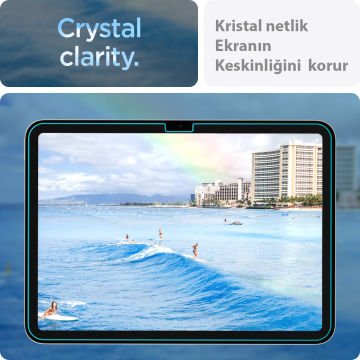 iPad 10.9'' (2022) Cam Ekran Koruyucu, Spigen Glas.tR Slim HD (1 Adet)