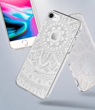 iPhone SE 2020 / iPhone 8/7 Uyumlu Kılıf, Spigen Liquid Shine Series Shine Clear