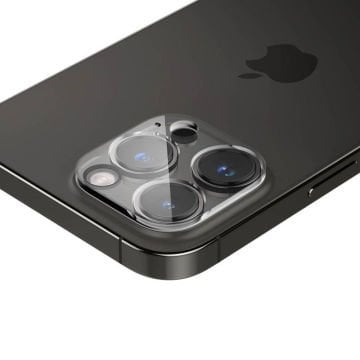 iPhone 14 Pro / iPhone 14 Pro Max Kamera Lens Cam Ekran Koruyucu, Spigen Glas.tR Optik (2 Adet) Crystal Clear