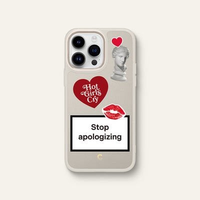 iPhone 14 Pro Kılıf, Ciel by Cyrill Kajuk Mag Stop Apologizing (MagSafe Uyumlu) Cream