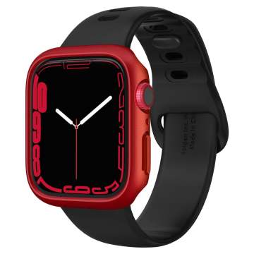 Apple Watch Seri 9/8/7 (45mm) Kılıf, Spigen Thin Fit Metallic Red