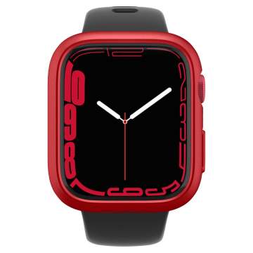 Apple Watch Seri 9/8/7 (45mm) Kılıf, Spigen Thin Fit Metallic Red