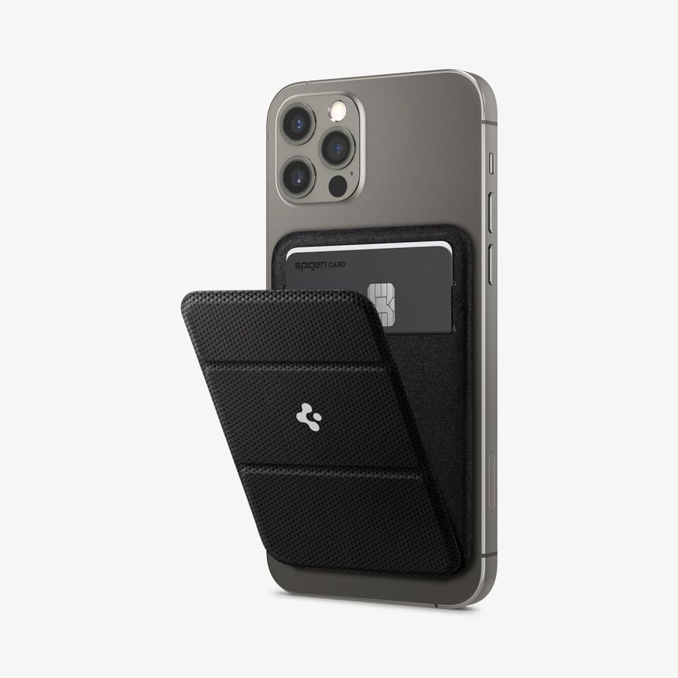 Spigen Smart Fold Cüzdan 3M Sticker Universal Wallet (Tüm Cihazlarla Uyumlu) Black
