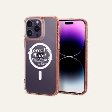 iPhone 14 Pro Kılıf, Ciel by Cyrill Shine Mag Rose Glitter Unapologetic Crystal Rose