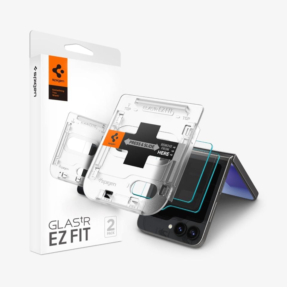 Galaxy Z Flip 6 Ekran Koruyucu Cam, Spigen Screen Protector GLAS.tR EZ Fit