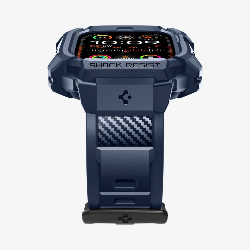 Apple Watch Ultra 2 / Ultra (49 mm) Kılıf, Spigen Rugged Armor Pro Navy Blue