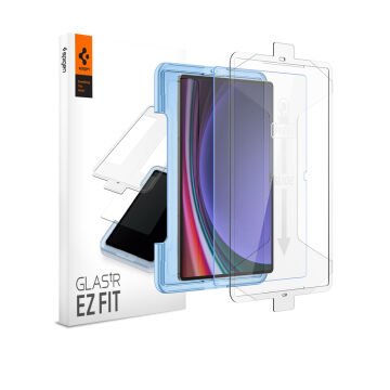 Galaxy Tab S9 Ultra Cam Ekran Koruyucu Kolay Kurulum, Spigen Glas tR EZFit Slim HD (1 Adet)