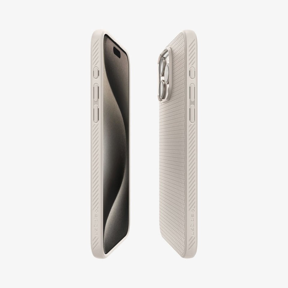 iPhone 15 Pro Kılıf, Spigen Liquid Air Natural Titanium