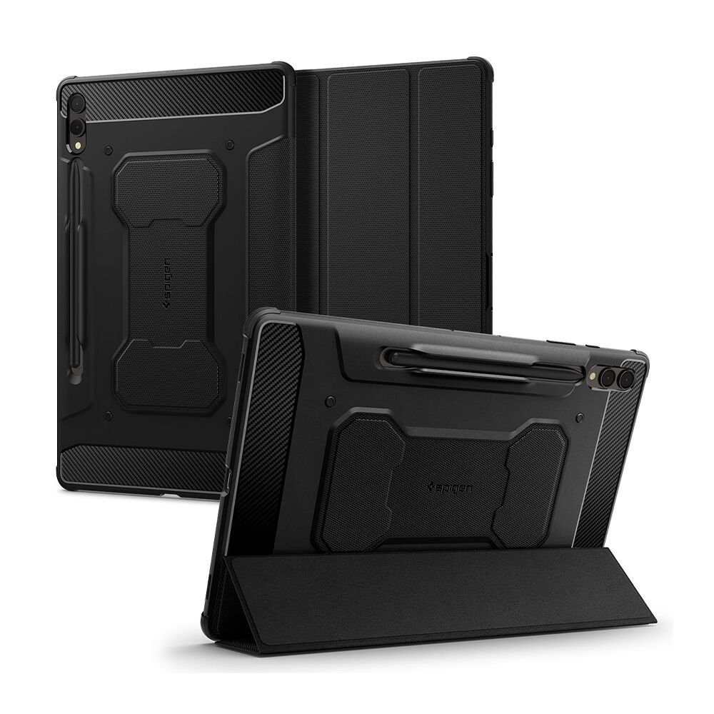 Galaxy Tab S9 Plus Kılıf, Spigen Rugged Armor Pro Black