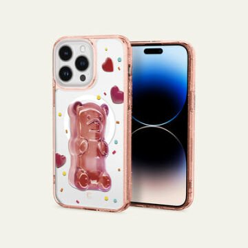 iPhone 14 Pro Kılıf, Ciel by Cyrill Shine Mag Rose Glitter Candyland Crystal Bronze