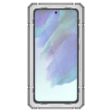 Galaxy S21 FE Ekran Koruyucu, Spigen Kolay Kurulum Glas.tR AlignMaster Full Cover (1 Adet) Black