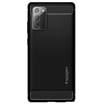 Galaxy Note 20 Kılıf, Spigen Rugged Armor Black