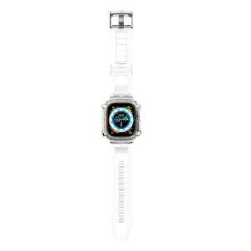 Apple Watch Ultra (49mm) ile Uyumlu Kılıf & Kayış, Spigen Rugged Armor Pro Crystal Clear