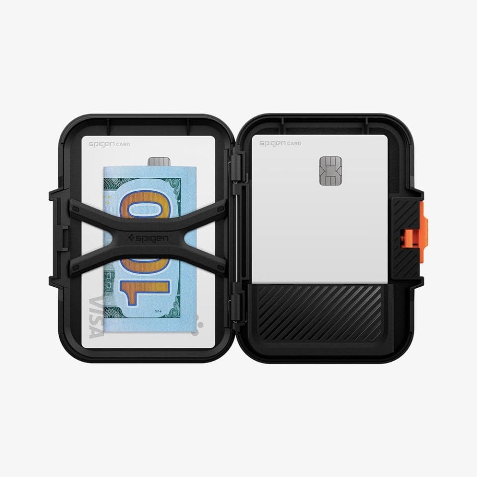 Spigen MagSafe ile Uyumlu 6 Kart Hazneli Cüzdan (iPhone 15/14/13/12 Serisi için) Lock Fit Wallet Black