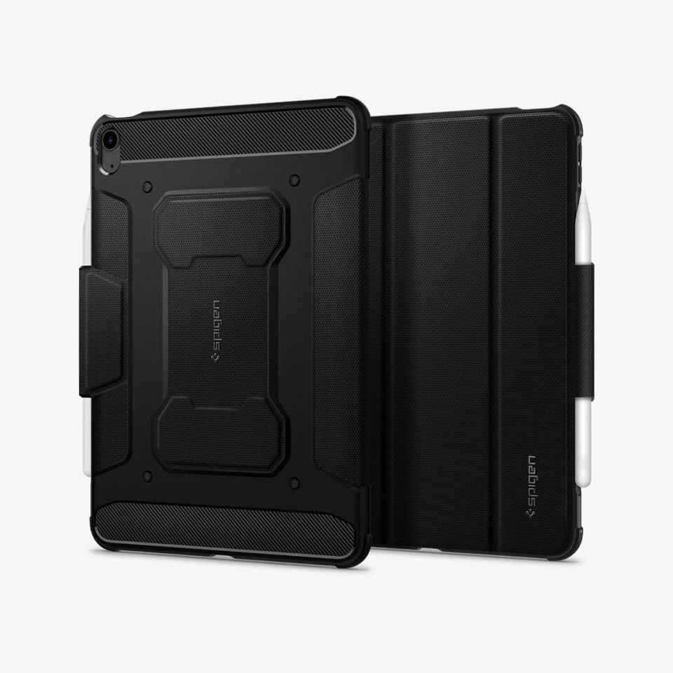 iPad Air 10.9'' (2022 / 2020) Kılıf, Spigen Rugged Armor Pro Black