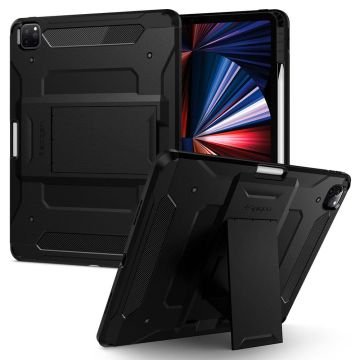 iPad Pro 12.9'' (2022 / 2021) Kılıf, Spigen Tough Armor Pro Black