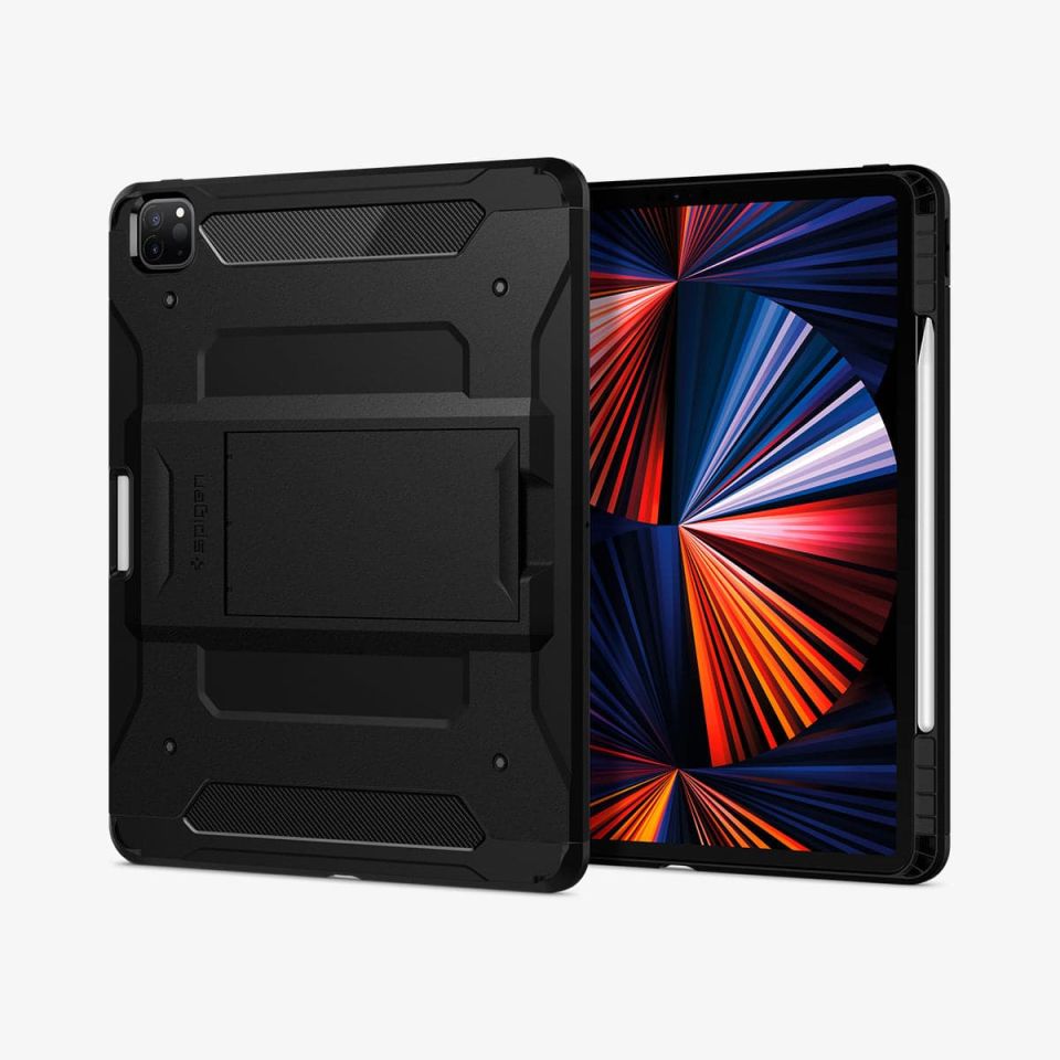 iPad Pro 12.9'' (2022 / 2021) Kılıf, Spigen Tough Armor Pro Black