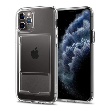 iPhone 11 Pro Kılıf, Spigen Crystal Slot Wallet Crystal Clear