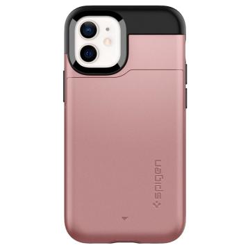 iPhone 12 Mini Kılıf, Spigen Slim Armor CS Wallet Rose Gold