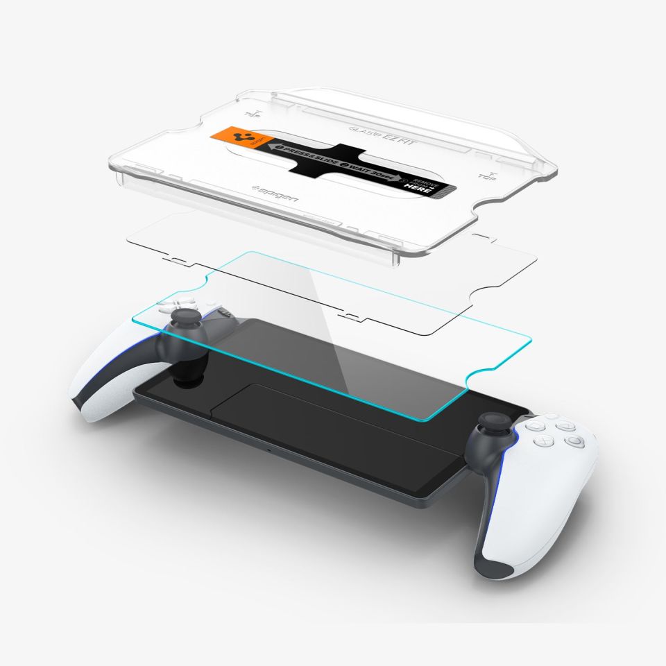 Spigen PlayStation Portal Remote Player ile Uyumlu Cam Ekran Koruyucu Kolay Kurulum Glas.tR EZ Fit (1 Adet)