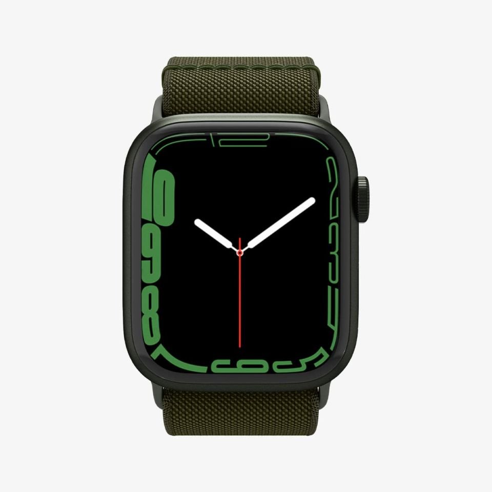 Apple Watch Serisi (41mm / 40mm / 38mm) Watch Kayış Kordon, Spigen Band Lite Fit Khaki