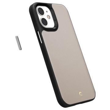 iPhone 12 Mini Kılıf, Spigen Ciel by Cyrill Leather Brick (Deri) Stone