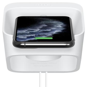 Spigen Stand S316 2in1 iPhone & Apple Watch ile Uyumlu Stand Dock Şarj Ünitesi Soft White