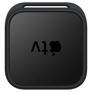 Apple TV 4K Mount, Spigen Silicone Fit (Silikon) Black